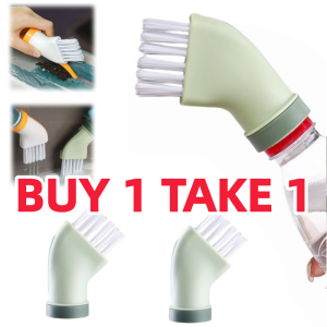 BUY 1 TAKE 1 Multifunctional Cleaning Brush Crevice Brush Water Spray Wiping Gap Brush Can Be Connected To Mineral Water Bottle Wet Dry Dual-use Brush  Flat Head Brush
