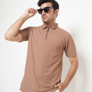 PARAQUE kaos krah polo shirt zipper pria polo katun lengan pendek polo basic simple adem dan nyaman