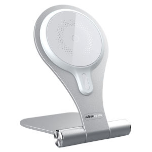 Magstand Wireless Margnetic Charging Stand for iPhone With Magsafe Foldable Portable Smart Adjustable Light Angle Design Viewing Vertical Horizontal Video Watching Fast Scratch Resistant Surge Protection Overheat