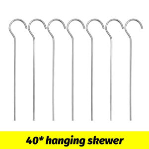 【Swan Home】1-60pcs Air Fryer Stand Skewer Stainless Steel Round Hanging Skewers BBQ Grill Holder Kebab Rack Food Grade Home Kitchen Gadgets