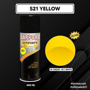 Sapporo Ultimate S21 Yellow / Sapporo Ultimate / Cat Semprot / Cat Aerosol Terbaik / Sapporo Spray / Sapporo