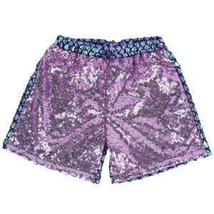 LOlanta ชุดออกกำลังกายกางเกงวิ่งสำหรับเด็กหัดเดินขาสั้นเลื่อมเมทัลลิกสำหรับ3-10Years เต้นรำยิมนาสติกขี่จักรยาน