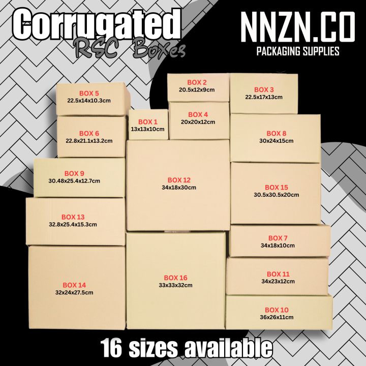 Rsc Box Sizes NNZN (16 Sizes Available) Corrugated Box RSC Box Shipping Box Packaging ...