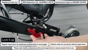 Ready stock🇲🇾40cm Lightweight Travel Airplane Manual Wheelchair Foldable Wheelchair Smallest Chair Flip Up Arest