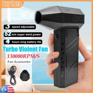 130000RPM Mini Turbo Jet Fan Electric Air Duster Adjustable wind speed Turbo Violent Blower Rechargeable with Light Car Cleaning..