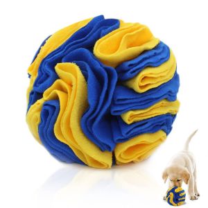 ALLLUCK Polar Fleece Interactive Dog Toys Hiding Food Durable Dog Snuffle Ball Cute Portable Treat Ball Dog