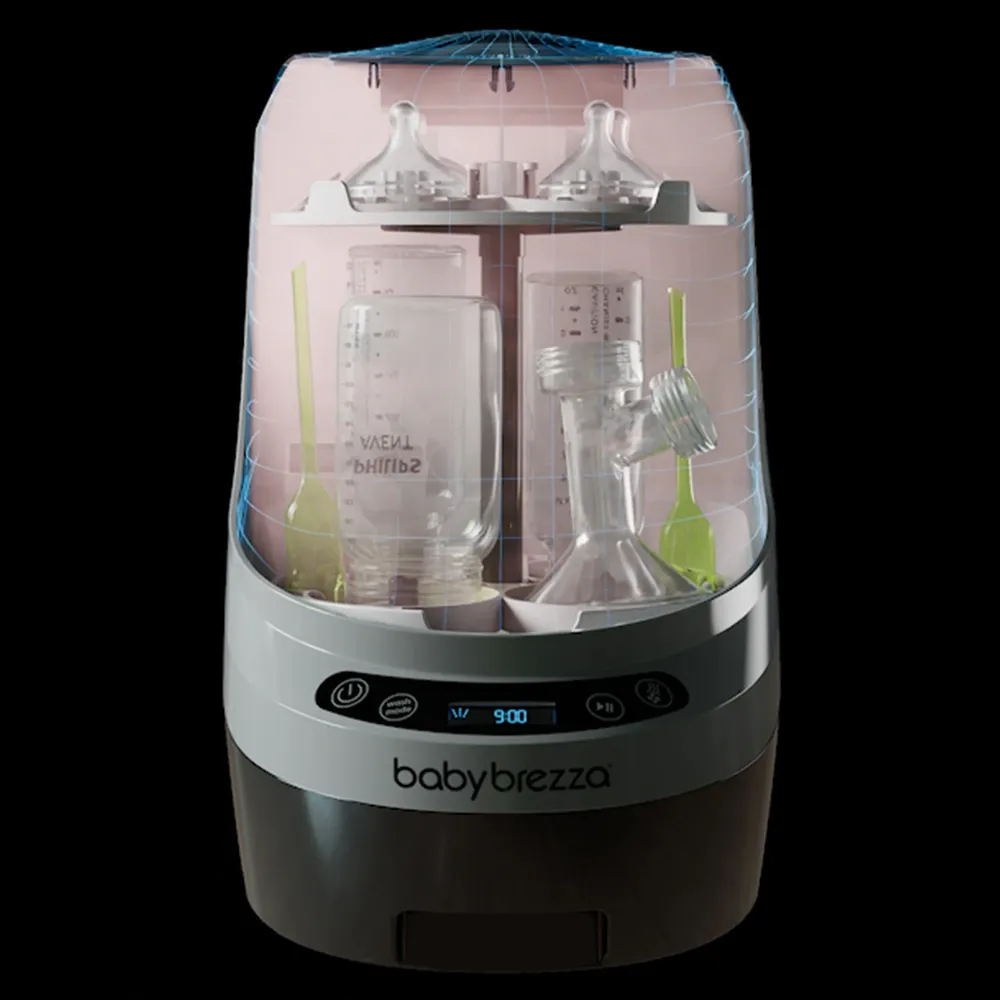 Máy rửa bình sữa Baby Brezza Pro cho bé, máy tiệt trùng sấy khô hơi nước tặng kèm 60 viên rửa - BH CHÍNH HÃNG:5355