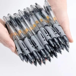 12PCS Gel Pens Set Black Ballpoint Ink 0.5MM Signature Pens For Writing Refills Office Accessories School Supplies Stationery