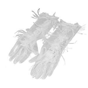 Wedding Long Gloves Feather Proms Gloves for Operas Stage Performances Evening Dinner Women Gloves Lady Gloves