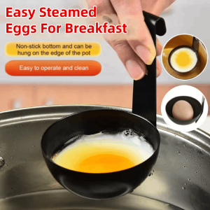 Hanging Ear Poached Egg Molds Nonstick Poached Boiling Egg Cooker Egg Steamer Rack Spoon Boiled Holder Eggs Maker