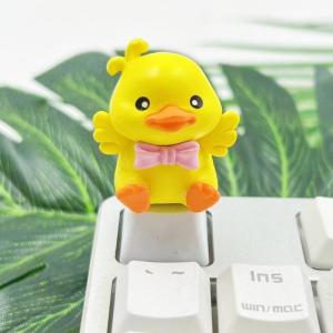 Fun Duck Keycap OEM Height for Mechanical Keyboards Switches Keycaps Handmade 3D Lovely Duck Figures Optional