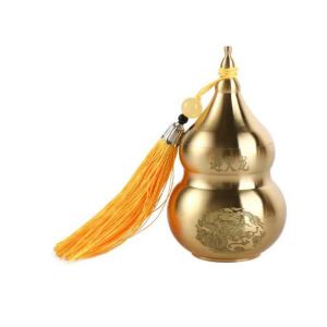 ZSDN MALL Đồng thau Bầu rồng chống cháy Phong cách Trung Quốc Đồ thủ công Quả bầu bằng đồng Đồ trang trí Mịn Đồ trang trí hình quả bầu Phòng khách