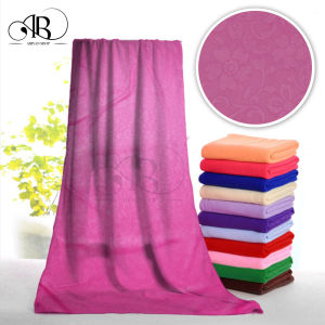 Handuk Mandi Microfiber Motif Polos Embos Ukuran 70cm x 140cm-handuk dewasa