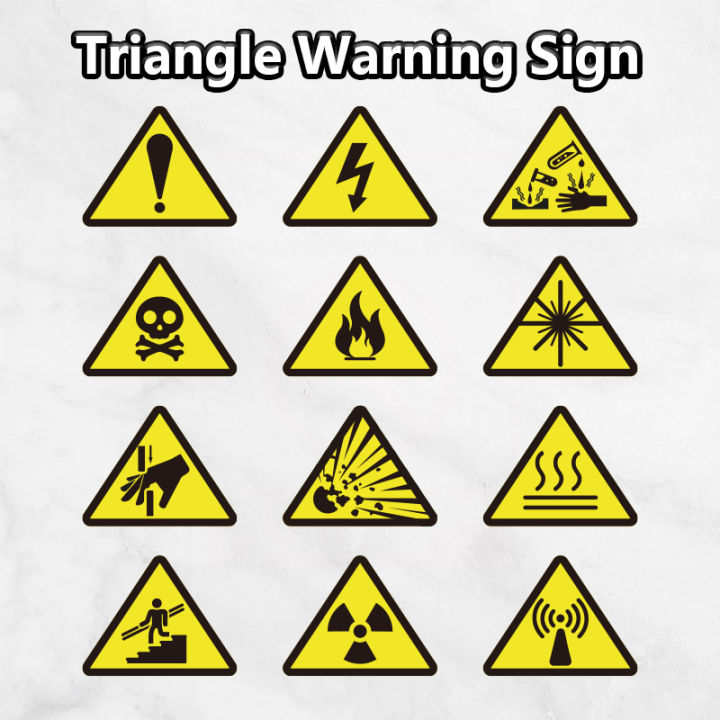 Triangle Signs Warning Signs Stickers Logo Security Safety Labels Water ...