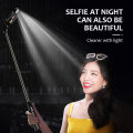 Portable 4 IN 1 Wireless Bluetooth Adjustable Selfie Stick Tripod With LED Light Stand Compatible With Any Phone. 