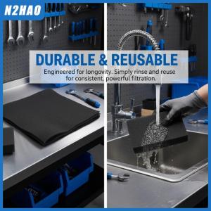 N2HAO 60x50x0.3cm Activated Carbon Pad for Cooker Hood Extractor High Adsorption Foam Universal Kitchen Accessory