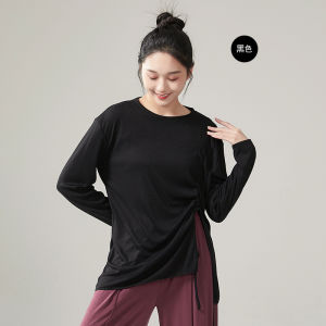 Modern dance practice clothes classical dance drawstring loose top art exam physical training new dance clothes现代舞练功服古典舞抽绳宽松上衣艺考形体训练新款舞蹈服