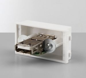 USB งอ90องศา ติดผนัง ตัวเมีย มาใส่หน้ากาก Panasonic รุ่นใหม่ FEMALE SOCKET Module WALL FACE PLATE OUTLET