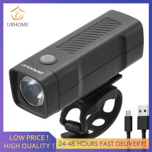Cycling Bike Light Waterproof USB Rechargeable Front Headlamp with 3 Modes