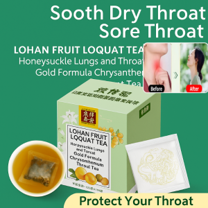 Pangdahai Monk Fruit Loquat Herbal Tea Natural Throat Soothing Lung Moisturizing Antioxidant Wellness Drink