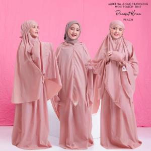 ELSA88 - Pakaian Ibadah Anak Mukena rainbow traveling mini pouch pelangi size anak kecil 4-13tahun
