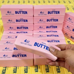 JURHOMIE Slow Rising Butter Stick Squeeze Toy Stress Relief Hand Relaxation Stick Fidget Toy Super Soft Cheese Simulation Food Fidget Toy Gift