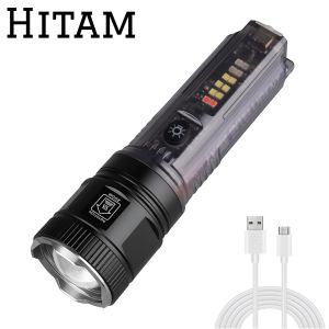 Senter X36 LED Laser Zoom Out Transparan Solar Panel Rechargeable 7 Mode AN