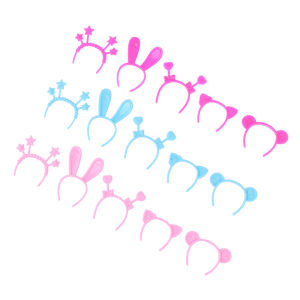 QUANSEN 5Pcs Dollhouse Miniature Headband Rabbit Cat Bear Ear Head Band Doll Mini Hairwear Hair Accessories for 30cm Doll