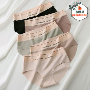 Quần Lót Nữ Thun Lạnh Bản To In Chữ Đáy Kháng Khuẩn Quần Chip Đúc Su Tàng Hình Không Đường May Mỏng Mát Ôm Dáng Xinh