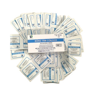 hộp 100 miếng bông tẩm cồn MPV