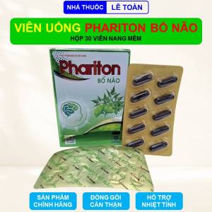 Viên uống Phariton Bổ Não giúp giảm đau đầu hoa mắt chóng mặt hộp 30 viên