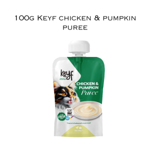100g Keyf Wet Cat Food Puree in Pouch with spout 6 flavors Supports healthy digestion and nutrient absorption