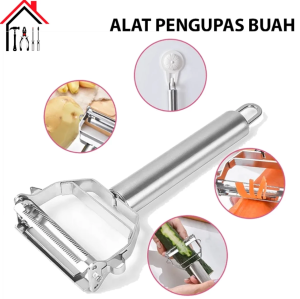 Alat Pengupas Kulit Buah Sayur Stainless Pisau Kupas Buah Stainless 2 In 1 Pisau Kupas Stainless Alat Kupas Buah Peeler 2 in 1