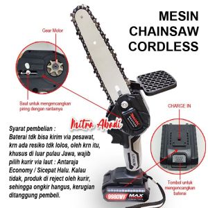 Mesin Gergaji Rantai Chainsaw Cordless Portable
