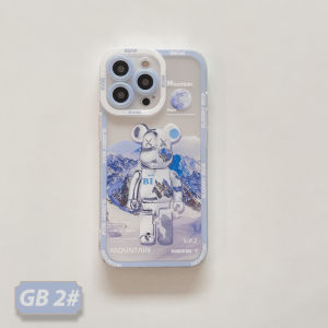 DEAMOR Casing Xiaomi Redmi 10 10 Prime Redmi Note 10 Note 10S Note 10 5G Note 10 Pro Note 11 Note 11S Note 11 Pro 4G 5G Poco M3 Pro 5G Poco X3 Pro NFC Softcase Silikon Anti Shockproof Character Gloomy Bear Montain