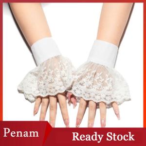 [PAM] Lace Cuffs White Detachable Fake Sleeves Wedding Bridal Gowns Sweater Cuff Halloween Costume Cosplay Accessories