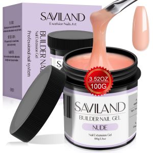 SAVILAND LED & U V Builder - 100 G Large Capacity Clear Hard Gel for Nails Nail Extension Strengthen Hard Builder Kit Stuff for DIY Art Mani Set