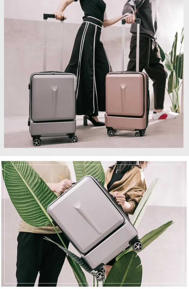 20 inch Creative Flip cover Rolling Luggage with Laptop Bag Spinner Cabin laptops Trolley Women men Carry Ons Business Travel Suitcase Wheels Lazada PH