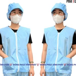Bộ Trang Phục Gile Khử Tĩnh Điện Màu XANH YA Cho Công Nhân Phòng Sạch | Hình thật hàng sẵn nhiều