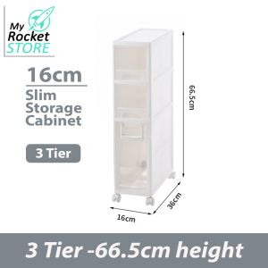 Slim Storage Cabinet - Space Saving / Kitchen / Bathroom /  Living Room / Organizer / Drawer