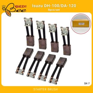 QUEENBEE 8pcs/set Starter Carbon Brush for Isuzu DH-100 DA-120 Truck for starter brush SK-7