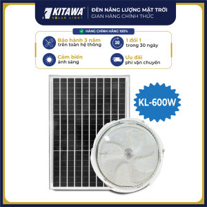 Đèn Ốp Trần Năng Lượng Mặt Trời KITAWA 600W OP3600 Thiết Kế Sang Trọng 3 Chế Độ Ánh Sáng