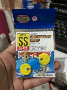 Stopper Batang Float Orca pancing Warna Hitam Kuning Ukuran S M L Stella Products 30pcs