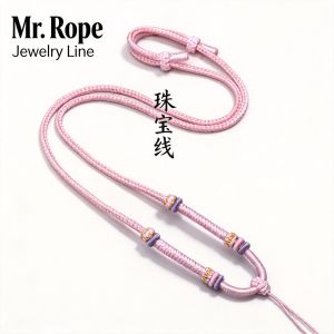【discount store】Chinese Style Handmade Braided High Quality Lucky Blessing Necklace Rope For Jade Pendant Amber Peace Buckle Gold Jewelry Adjust