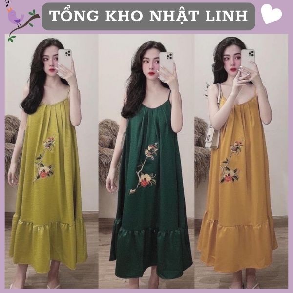 Váy suông nữ kẻ sọc phong cách Hàn quốc VAD082 ( Đen )