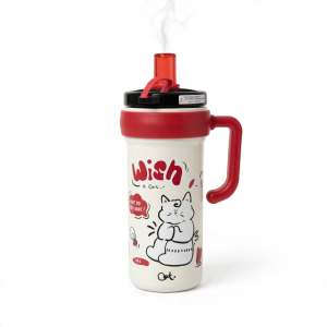 K-Design Insulated Stainless Steel Tumbler with Handle Gift Ideas