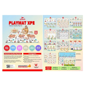027-15 SPEEDS SNI Playmate Bayi Karpet Lipat Playmat Bahan Asli XPE Matras Lipat Ketebalan 8-12mm