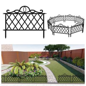 MIRELINA 3PCS Có thể ghép nối Hàng rào vườn Nhựa Phong cách châu Âu. Hàng rào cảnh quan Có thể tháo rời Viền vườn Bồn hoa