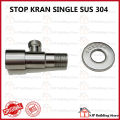 Stop Kran Single Bahan Stainless 1/2 Inch | Stop Kran Toilet Keran Shower Bidet Wastafel | Stop Kran Air Murah Single stainless Termurah Keran Air Shower Kran jet Shower toilet kloset sambungan selang shower. 