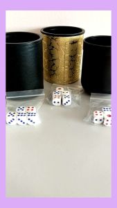 Dice Cup With Dice In A Set For Enternment Dice cup free 5 pcs dices 大话骰 一套有5颗骰子